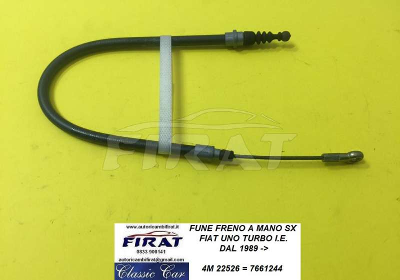 FUNE FRENO A MANO SX FIAT UNO TURBO I.E. 89 ->(22526)
